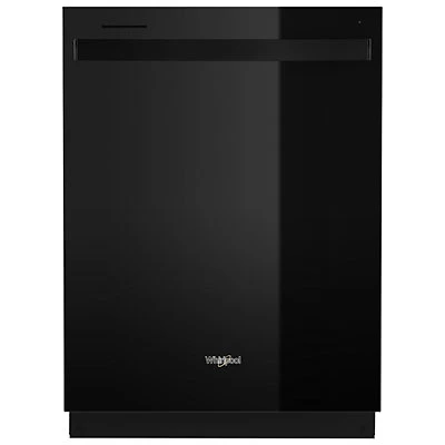 Whirlpool 24" 50dB Built-In Dishwasher with Stainless Steel Tub (WDT740SALB) - Black