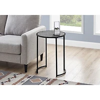 Monarch Contemporary Circular Accent Table - Grey