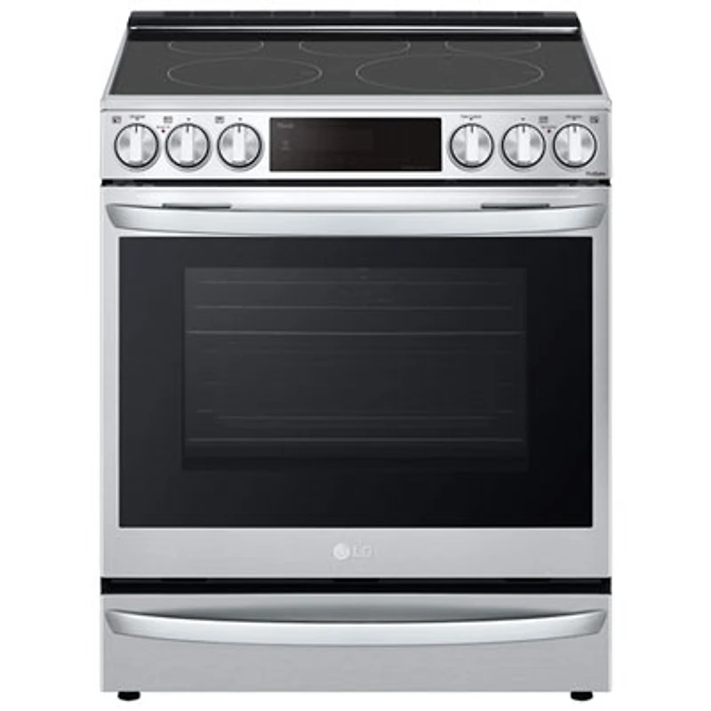 LG 30" Convection Slide-In Electric Air Fry Range (LSEL6337F) - Stainless - Open Box - Scratch & Dent
