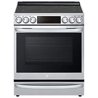 LG 30" Convection Slide-In Electric Air Fry Range (LSEL6337F) - Stainless - Open Box - Scratch & Dent