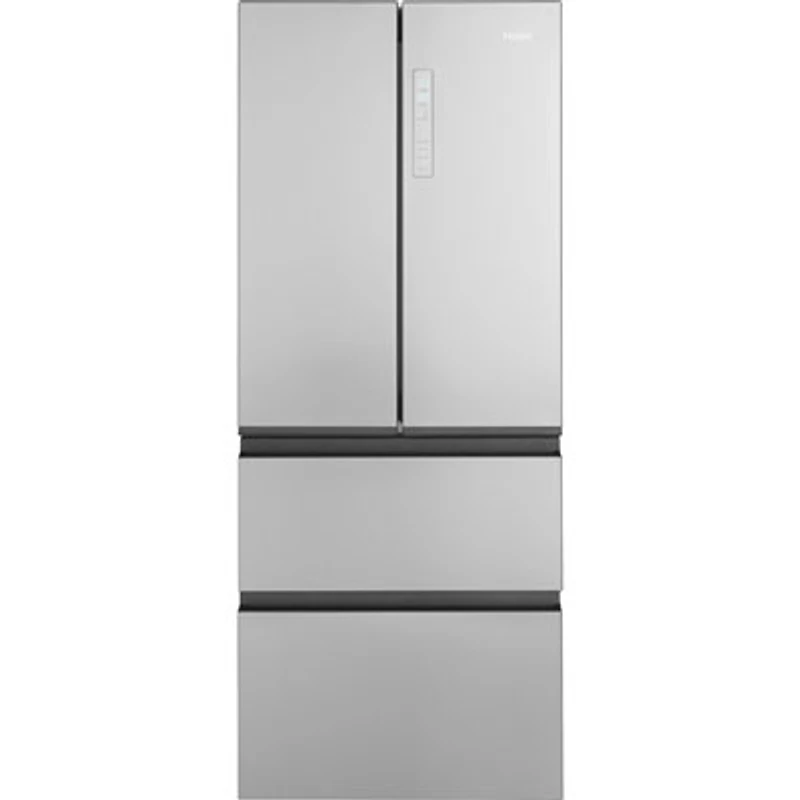 Haier 28" 14.5 Cu. Ft. 4-Door French Door Refrigerator (QJS15HYRFS) - Stainless Steel