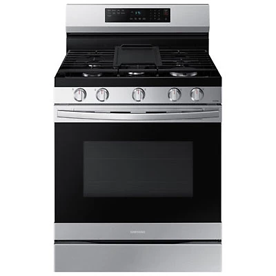 Samsung 30" 6.0 CuFt Freestanding Gas Air Fry Range (NX60A6511SS) - Stainless -Open Box -Scratch & Dent