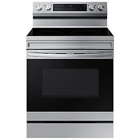 Samsung 30" 6.3 Cu. Ft. Electric Air Fry Range (NE63A6511SS) - Stainless - Open Box - Scratch & Dent