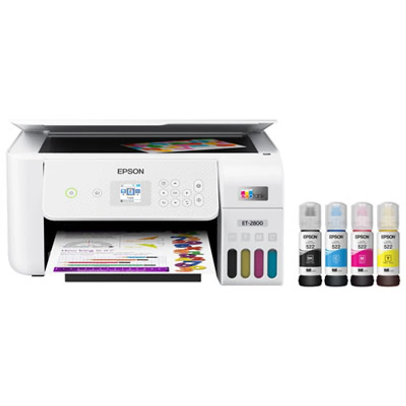 Epson EcoTank ET-2800 Wireless All-In-One Supertank Inkjet Printer - White