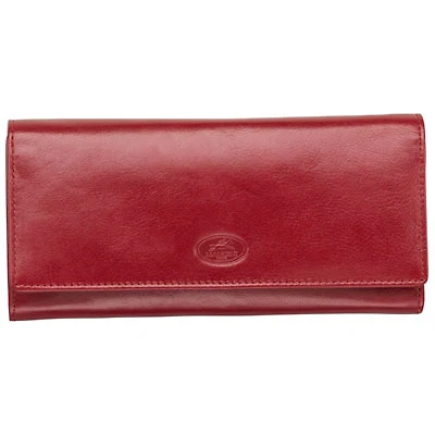 Mancini Equestrian2 RFID Genuine Leather Tri-fold Wing Wallet