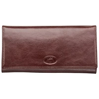 Mancini Equestrian2 RFID Genuine Leather Tri-fold Wallet - Brown