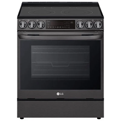 LG 30" Convection Slide-In Electric Air Fry Range (LSEL6335D) - Black - Open Box - Perfect Condition
