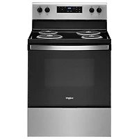 Whirlpool 30" Freestanding Electric Coil Top Range (YWFC315S0JS) -Stainless -Open Box -Perfect Condition
