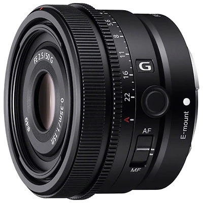 Open Box - Sony FE 50mm f/2.5 AF Full-Frame Prime G Lens - Black