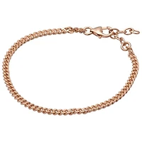 Bronzoro Diamond-Cut Curb Link Bracelet in 18K Rose Gold on Bronze