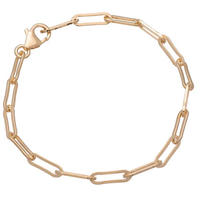 Bronzoro Paperclip Link Bracelet in 18K Yellow Gold on Bronze