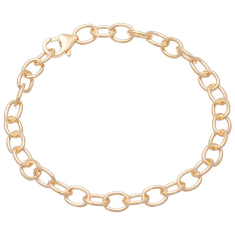 Bronzoro Oval Rolo Link Bracelet in 18K Yellow Gold on Bronze