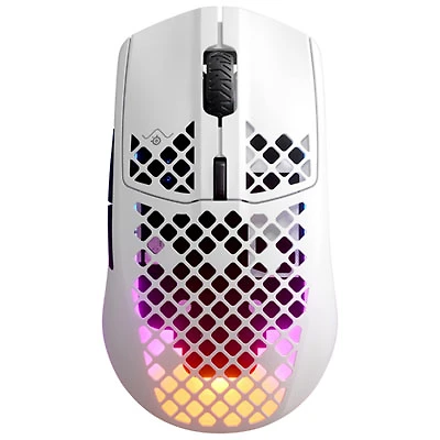 SteelSeries Aerox 3 2022 Edition 18000 DPI Bluetooth Optical Gaming Mouse - Snow