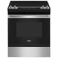 Whirlpool 30" 4.8 Cu. Ft. Slide-In Electric Range (YWEE515S0LS) -Stainless -Open Box -Perfect Condition