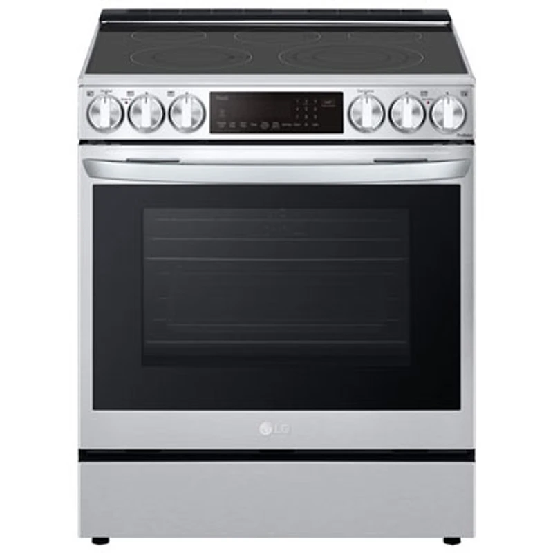 LG 30" Convection Slide-In Electric Air Fry Range (LSEL6335F) - Stainless - Open Box - Scratch & Dent
