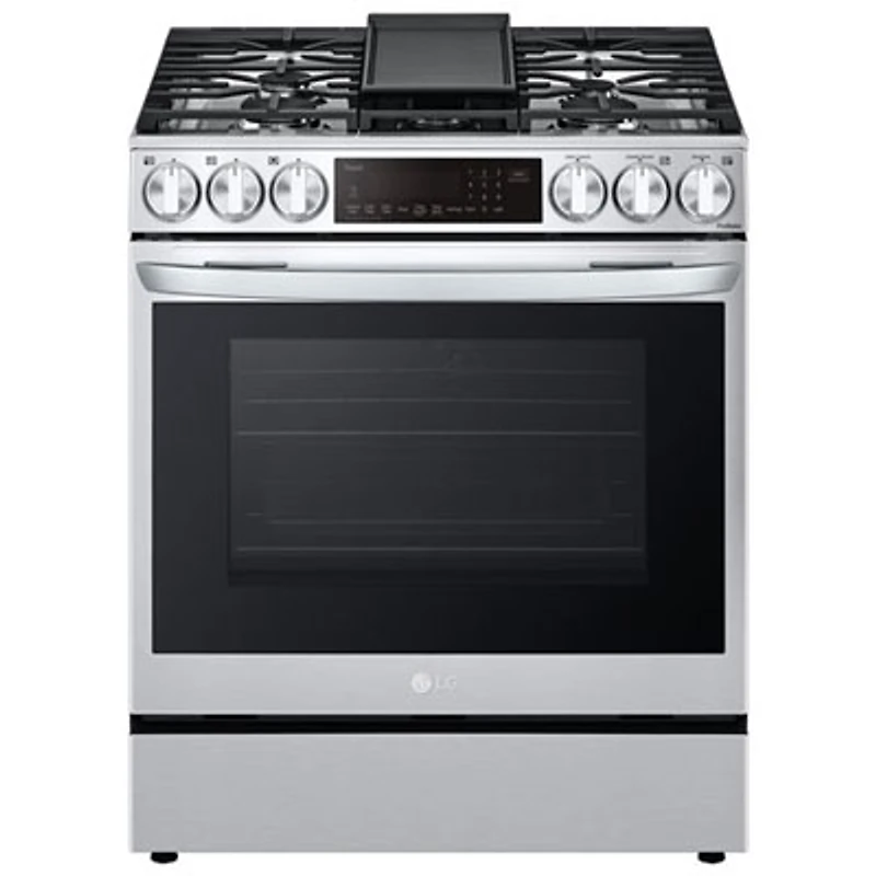 LG 30" True Convection Slide-In Gas Air Fry Range (LSGL6335F) - Stainless - Open Box - Scratch & Dent