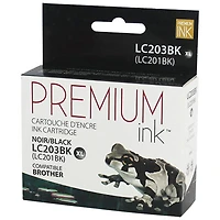 Premium Ink Black Ink Cartridge Compatible with Brother (LC203BKS)