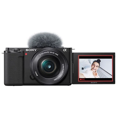 Open Box - Sony Alpha ZV-E10 APS-C Mirrorless Vlog Camera with 16-50mm Lens Kit - Black