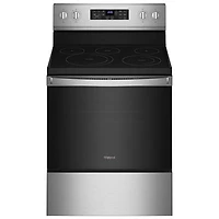Whirlpool 30" 5.3 Cu. Ft. Electric Air Fry Range (YWFE550S0LZ) -Stainless -Open Box -Scratch & Dent