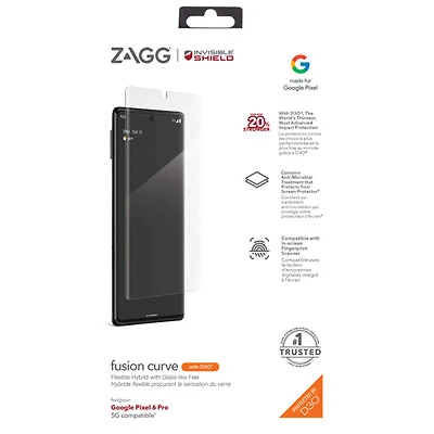 InvisibleShield by ZAGG Glass Elite VisionGuard+ Screen Protector for Google Pixel 6 Pro