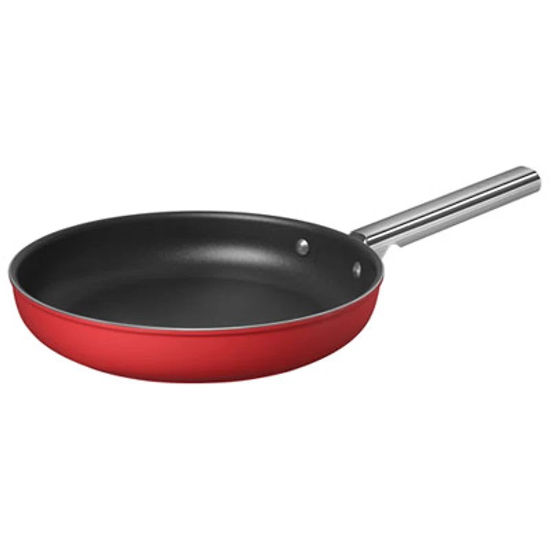 Smeg 11" Aluminum Frying Pan - Matte Red