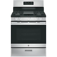 GE 30" 5.0 Cu. Ft. 5-Burner Freestanding Gas Range (JCGBS66SEKSS) - Stainless Steel