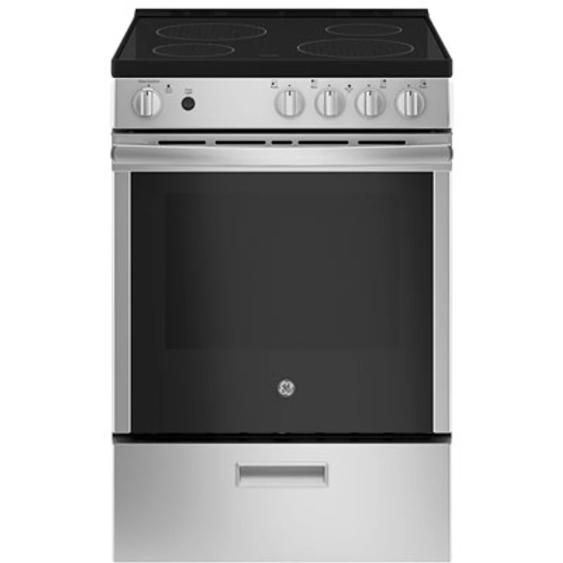 GE 24" 2.9 Cu. Ft. Freestanding Electric Range (JCAS640RMSS) - Stainless Steel