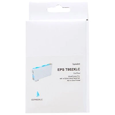 Premium Ink Cyan Ink Cartridge Compatible with Epson (T802XL220)