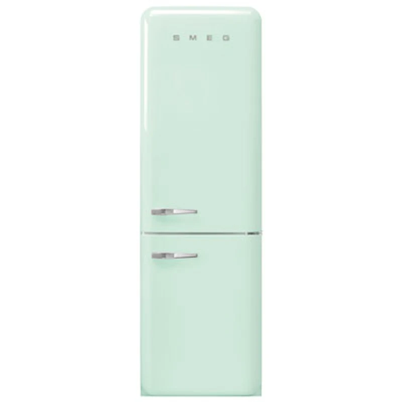 Smeg 50's Style 24" 12.9 Cu. Ft. Bottom Freezer Refrigerator w/ LED Lighting (FAB32URPG3) - Pastel Green