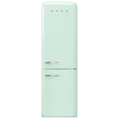 Smeg 50's Style 24" 12.9 Cu. Ft. Bottom Freezer Refrigerator w/ LED Lighting (FAB32URPG3) - Pastel Green