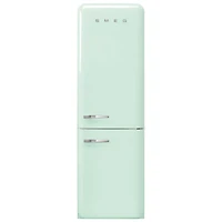 Smeg 50's Style 24" 12.9 Cu. Ft. Bottom Freezer Refrigerator w/ LED Lighting (FAB32URPG3) - Pastel Green