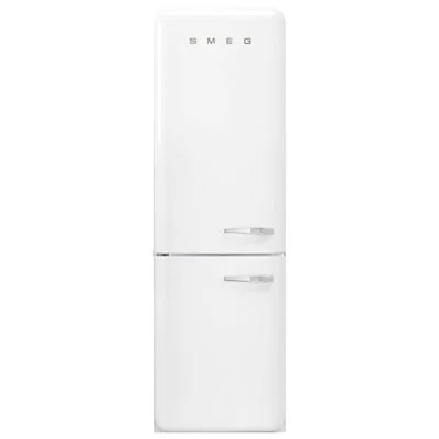 Smeg 50's Style 24" 12.9 Cu. Ft. Bottom Freezer Refrigerator with LED Lighting (FAB32ULWH3) - White