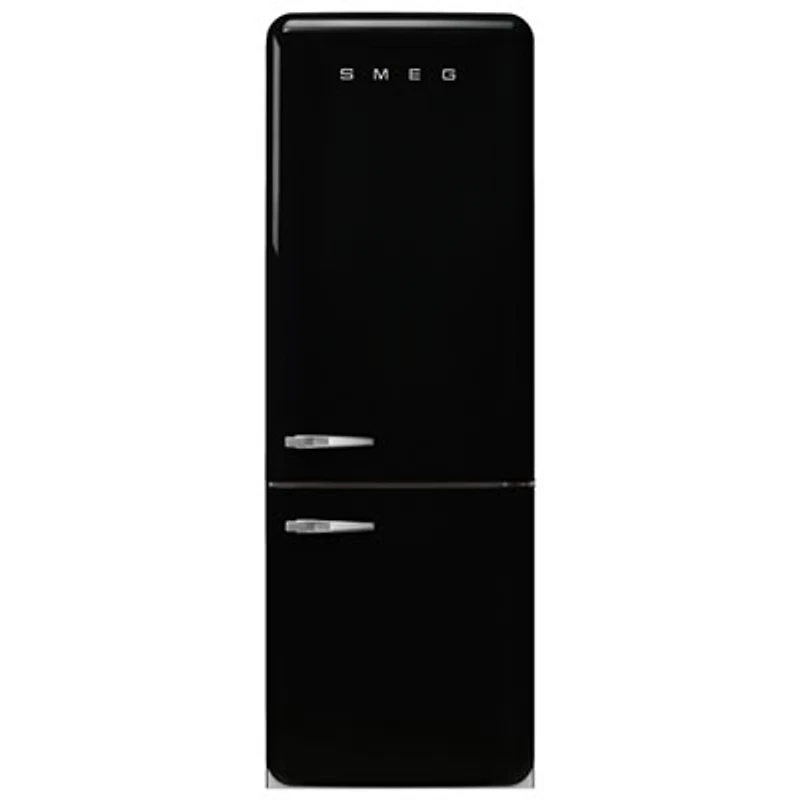 Smeg 50's Style 28" 18 Cu. Ft. Bottom Freezer Refrigerator with Ice Dispenser (FAB38URBL) - Black
