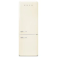 Smeg 50's Style 28" 18 Cu. Ft. Bottom Freezer Refrigerator with Ice Dispenser (FAB38URCR) - Cream