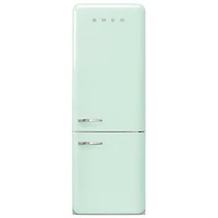 Smeg 50's Style 28" 18 Cu. Ft. Bottom Freezer Refrigerator with Ice Dispenser (FAB38URPG) - Pastel Green