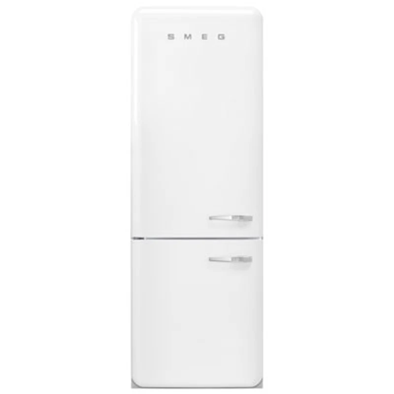 Smeg 50's Style 28" 18 Cu. Ft. Bottom Freezer Refrigerator with Ice Dispenser (FAB38ULWH) - White