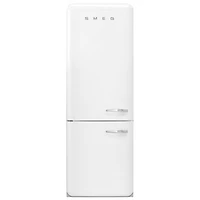 Smeg 50's Style 28" 18 Cu. Ft. Bottom Freezer Refrigerator with Ice Dispenser (FAB38ULWH) - White