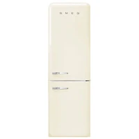 Smeg 50's Style 24" 12.9 Cu. Ft. Bottom Freezer Refrigerator with LED Lighting (FAB32URCR3) - Cream