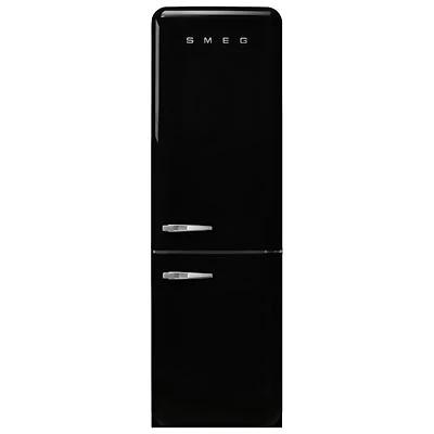 Smeg 50's Style 24" 12.9 Cu. Ft. Bottom Freezer Refrigerator with LED Lighting (FAB32URBL3) - Black