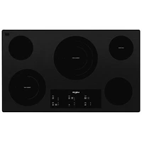 Whirlpool 36" 5-Element Electric Cooktop (WCE97US6KB) - Black