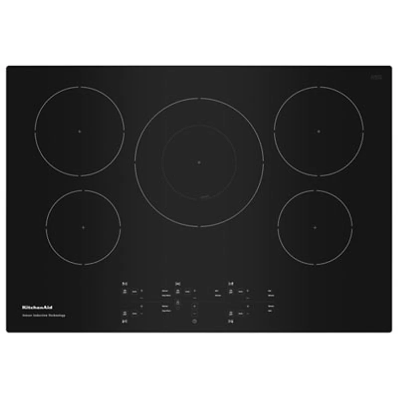 KitchenAid 30" 5-Element Induction Cooktop (KCIG550JBL) - Black
