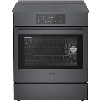Bosch 30" 4.6 Cu. Ft. True Convection Slide-In Induction Range (HII8047C) - Black Stainless