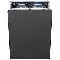 Smeg 24" 44dB Built-In Dishwasher with Third Rack (STU8633) - Dark Silver