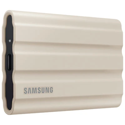 Samsung T7 Shield 2TB USB 3.2 External Solid State Drive (MU-PE2T0K/AM) - Beige