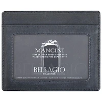Mancini Bellagio RFID Genuine Leather Money Clip Wallet with ID Window & 4 Credit Card Slots