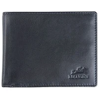 Mancini Bellagio RFID Genuine Leather Bi-fold Wing Zipper Wallet