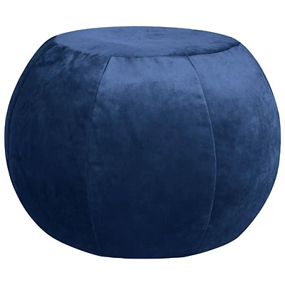 Gouchee Home Plump Velvet Polyester Pouf - Indigo Blue