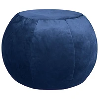 Gouchee Home Plump Velvet Polyester Pouf - Indigo Blue