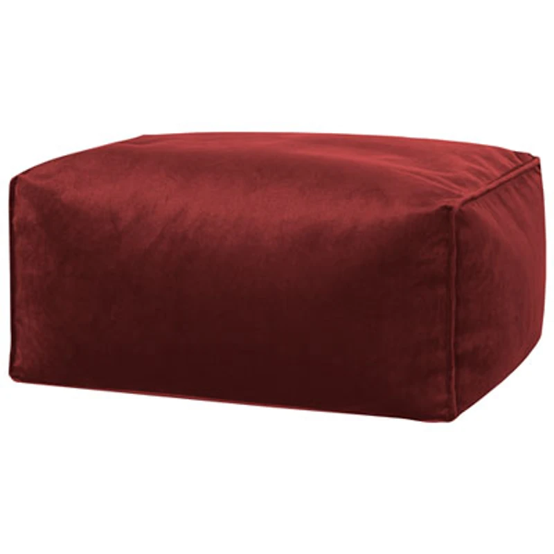 Gouchee Home Roll Velvet Polyester Pouf/Ottoman - Marsala