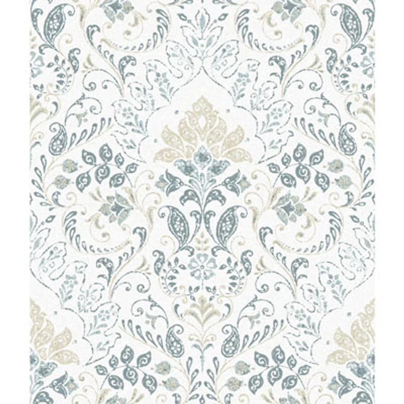RoomMates Persian Damask Peel & Stick Wallpaper - Blue
